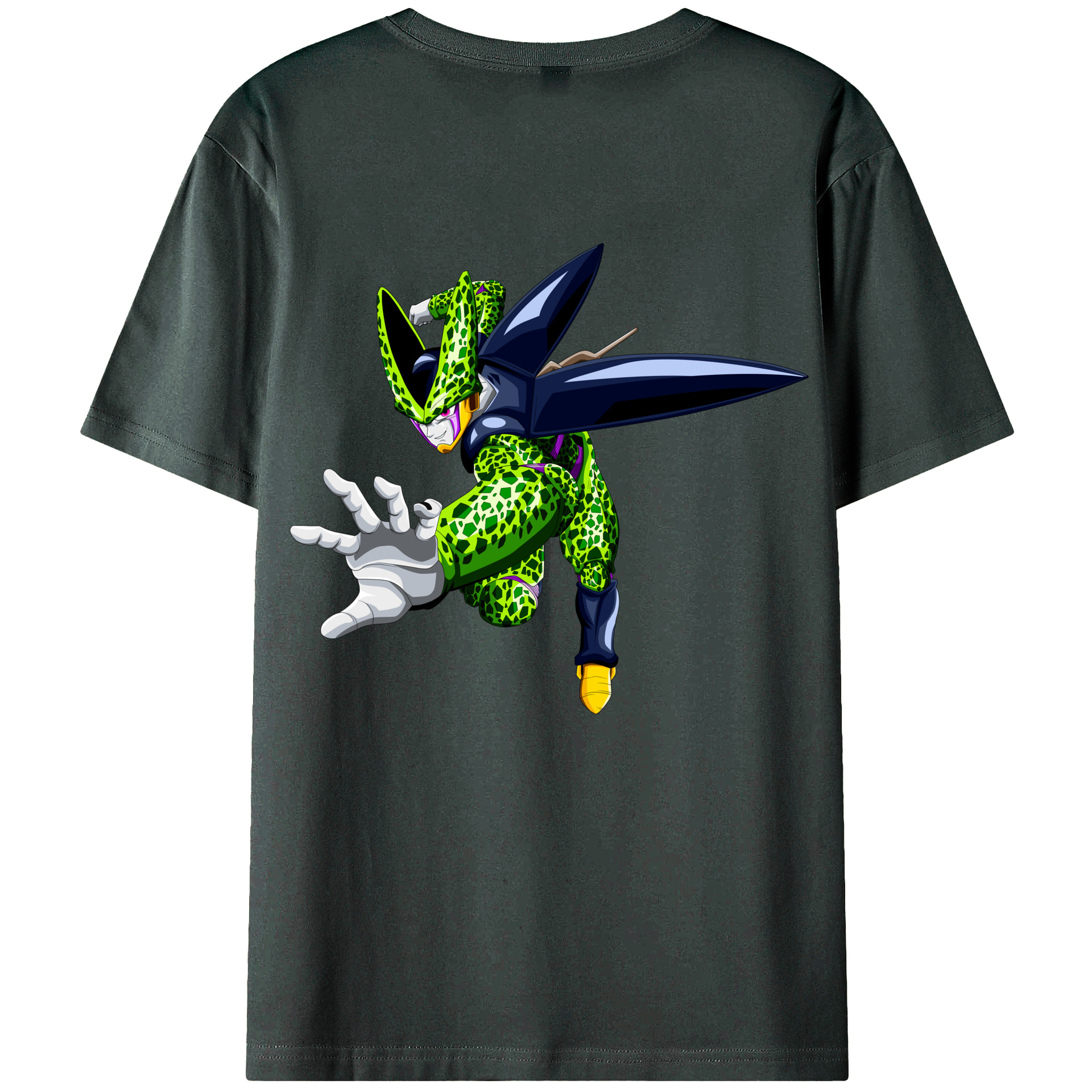 （画像用） ドラゴンボール セル DRAGON BALL Cell 綿100％ メンズ半袖Tシャツ（バックプリント） 通気性